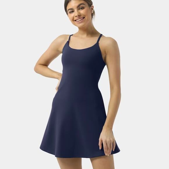 HALARA Always In A Mood Workout Dress Navy Blue Medium M - Picture 1 of 10